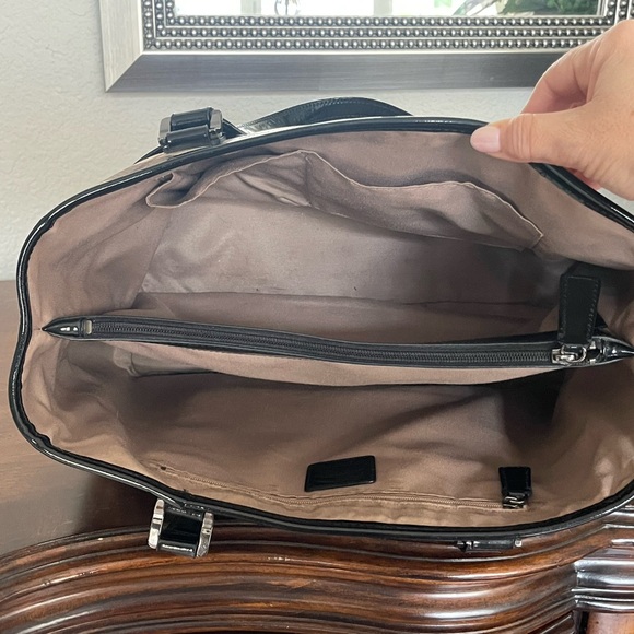 AUTHENTIC Burberry Shopper Tote Patent Trim Nova Check 100% Authentic - Picture 10 of 16